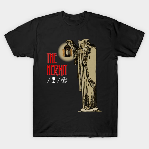 The Hermit Tarot Card - 70s Rock Parody T-Shirt by Occult Designs